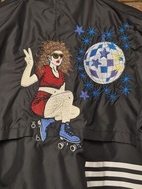 Adidas Custom Skate Life Jacket Rare Embroidered Graphic Y2K Retro Windbreaker